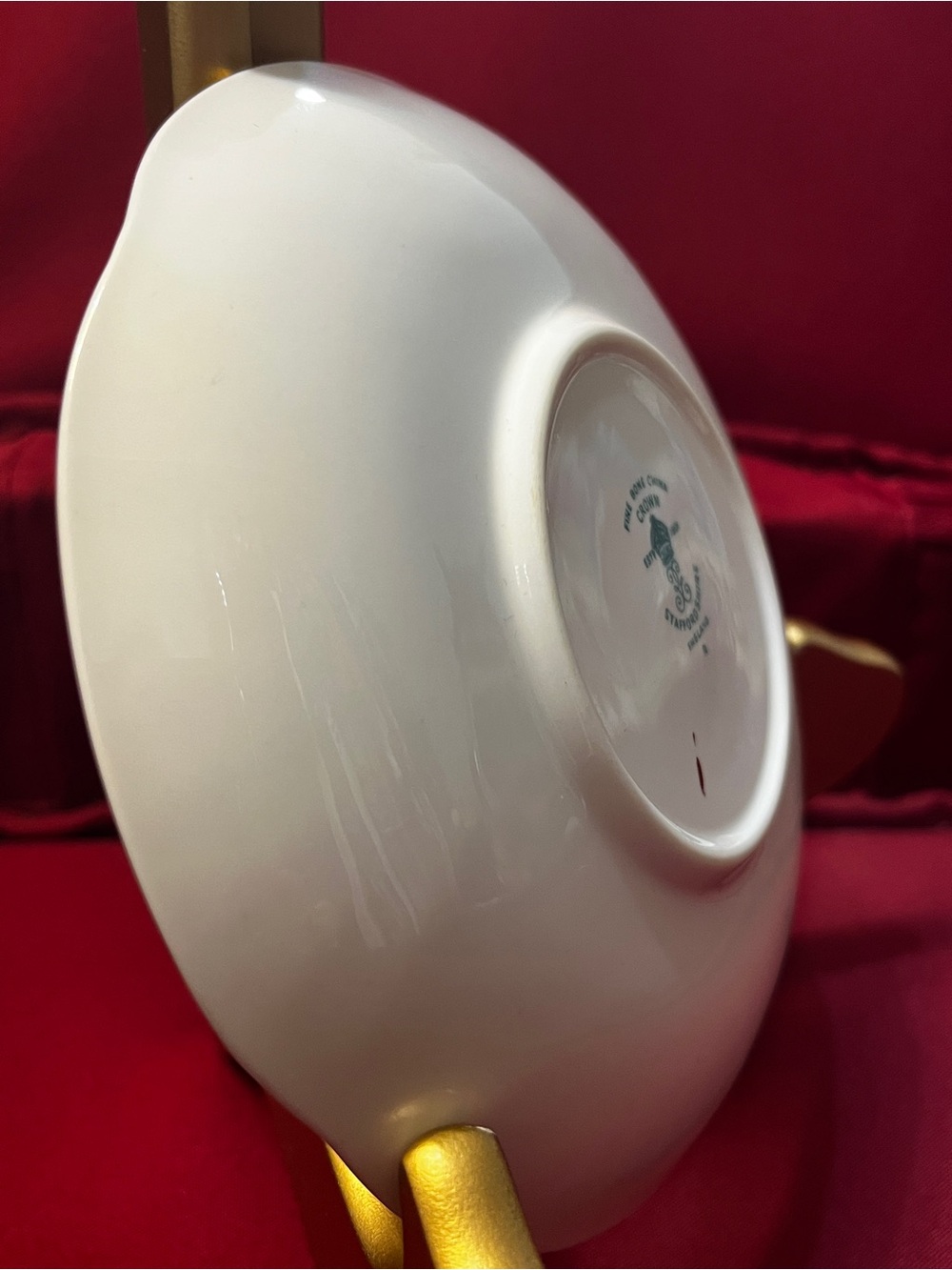 🛍️5 FOR $20 🛍️ Cobalt Center Porcelain Dinner Plate with Pink Rose Accents - Picture 4 of 13